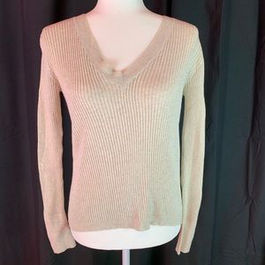 Gap ribbed cream ribbed sweater size L